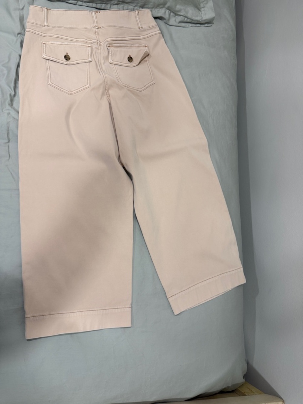 Spanx EUC Light Pink Wide Leg Cropped Pants - Picture 3 of 3